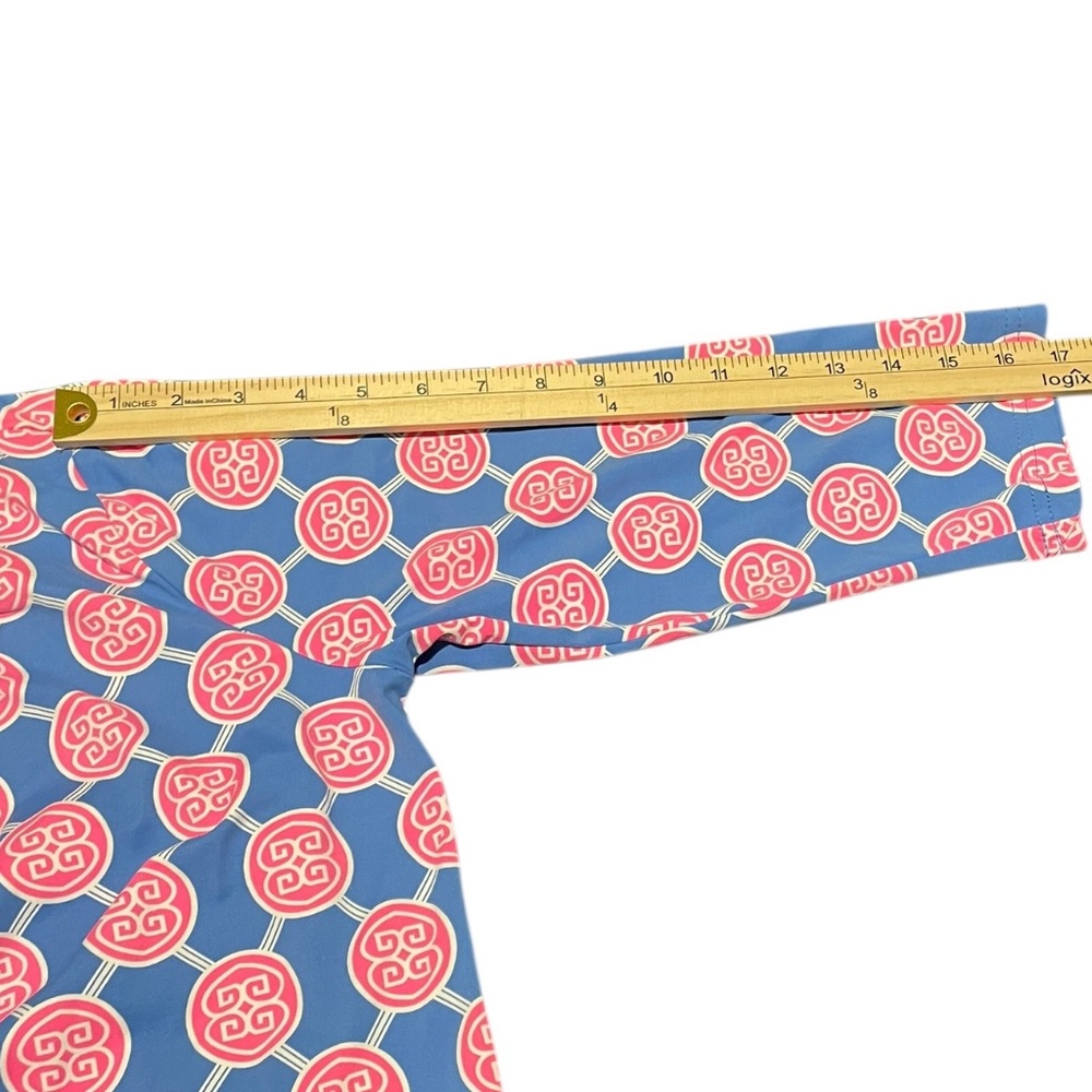 Lulu-B Travel Dress- Blue & Hot Pink Size Medium EUC - Picture 7 of 9